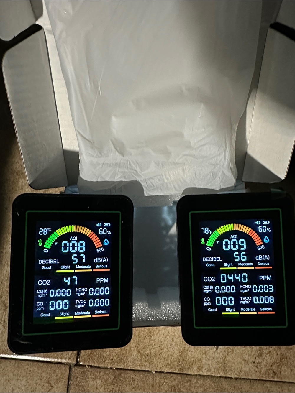 Digital Air Quality Monitor - Black - Unbranded